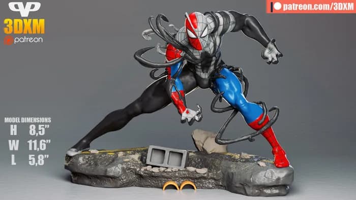 STL - 3dxm venom take over spider man maximum venom render 2