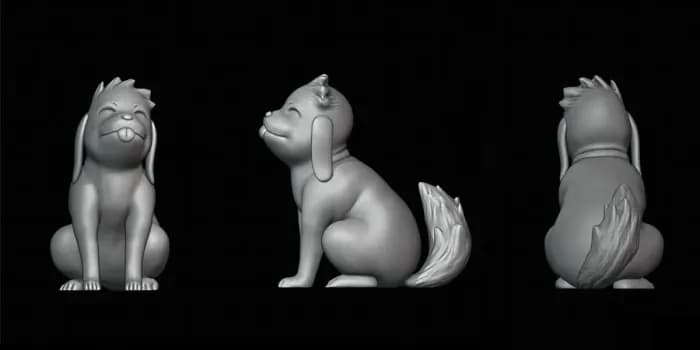 STL - akamaru naruto render 3