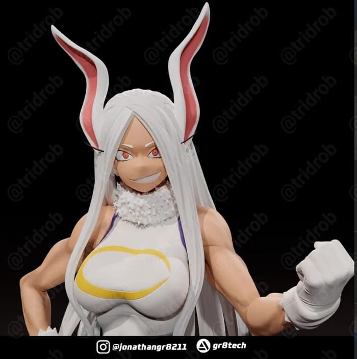 STL - allucard21 mirko hero my academia @tridrob render 1