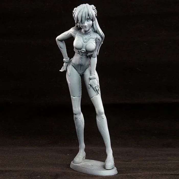 STL - asuka neon gensis evangellion 30 cm model render 1