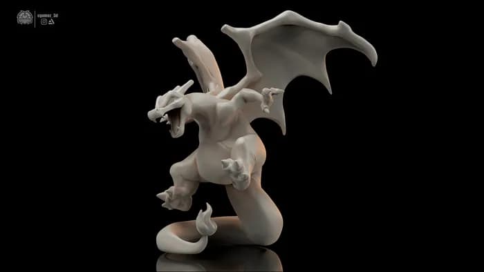 STL - charizard pokemon render 2