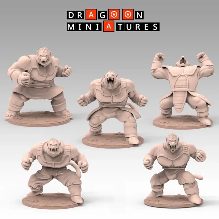 STL - dragoon miniatures january (bonus bardok team ozaru) render 1