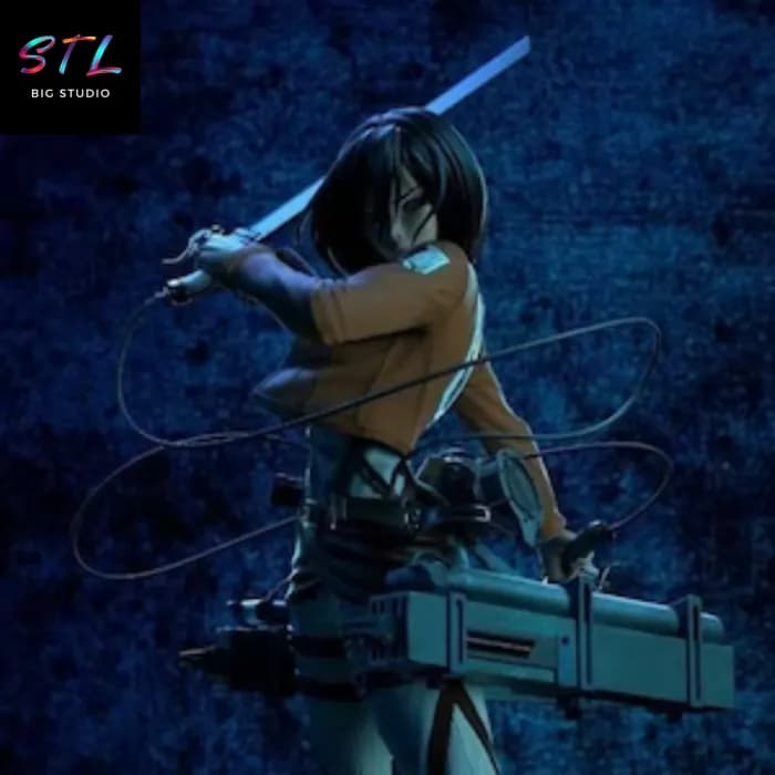 STL - mikasa ackerman shingeki no kyojin render 2