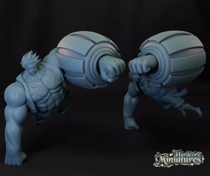 STL - Monkey D. Luffy gear 4th (Hardcore Miniatures) render 2