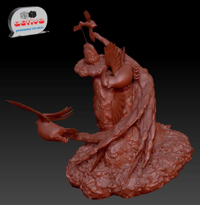 STL - pokemon air team pidgey pidgeotto pidgeot render 2