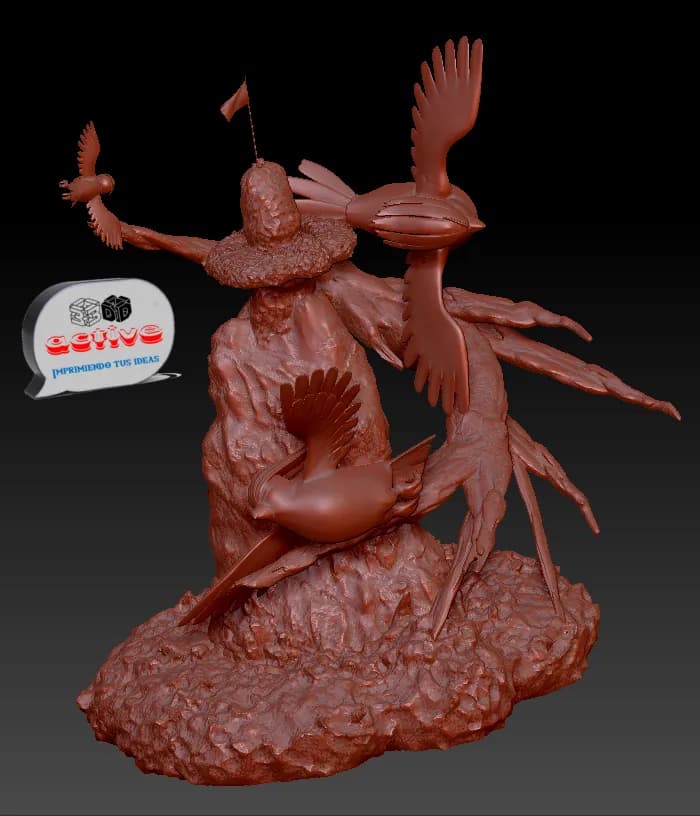 STL - pokemon air team pidgey pidgeotto pidgeot render 4