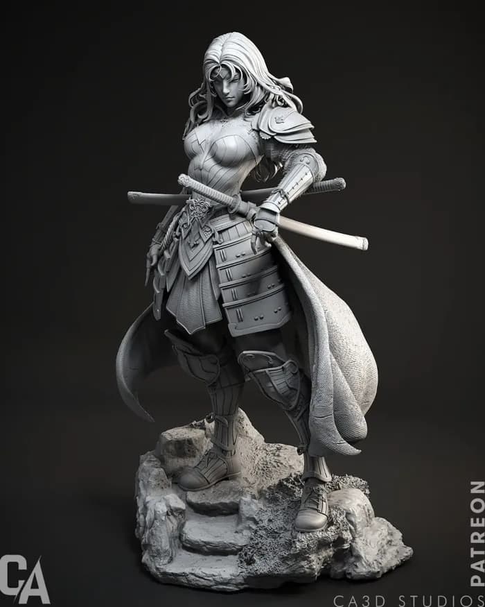 STL - 1 6 scalesamurai wonder woman ca3d render 1