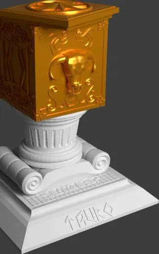 STL - 12 knights of the zodiac pandora box with base saint seiya render 1