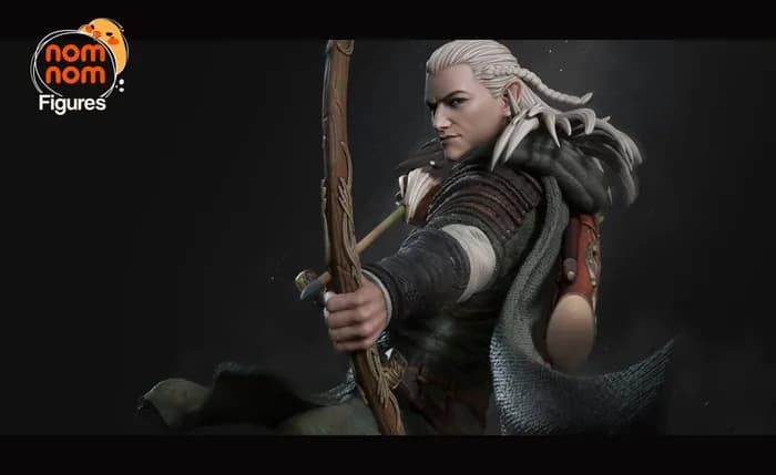 STL - 178 mm split gimli and legolas from lord of the rings render 4