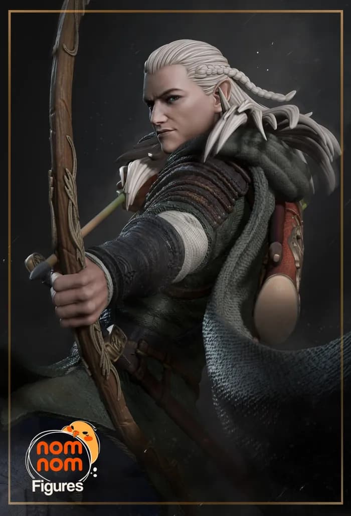 STL - 178 mm split gimli and legolas from lord of the rings render 5