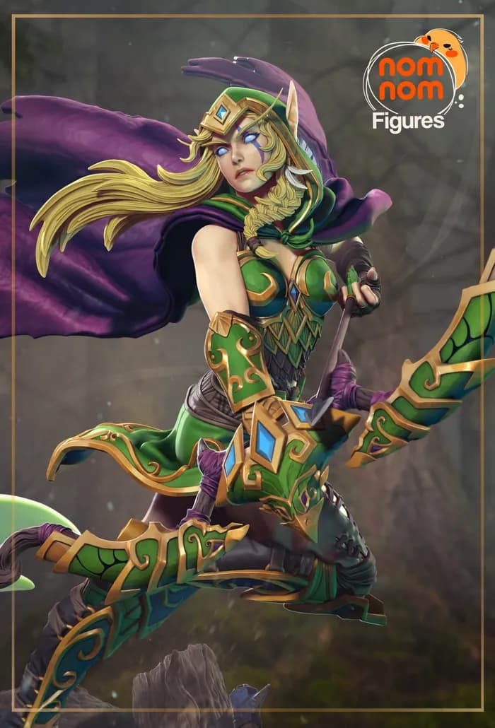 STL - 178mm alleria windrunner warcraft iii render 1
