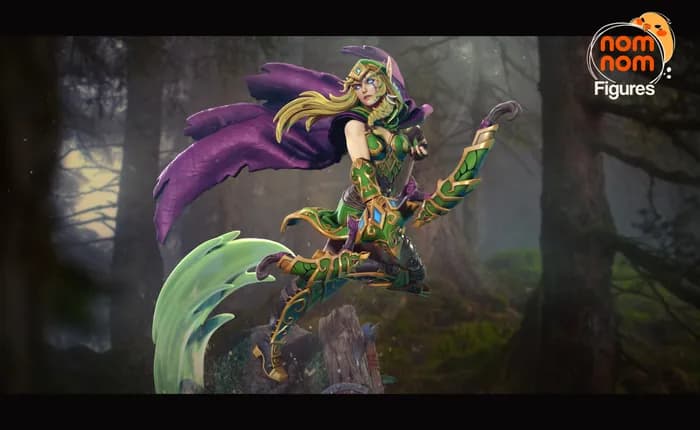 STL - 178mm alleria windrunner warcraft iii render 2