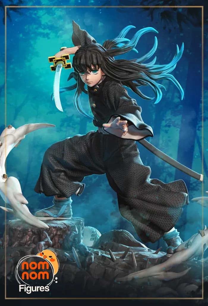 STL - 178mm nomnom muichiro demon slayer render 1