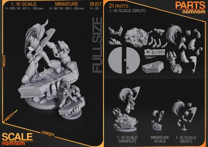 STL - 178mm split zero render 3