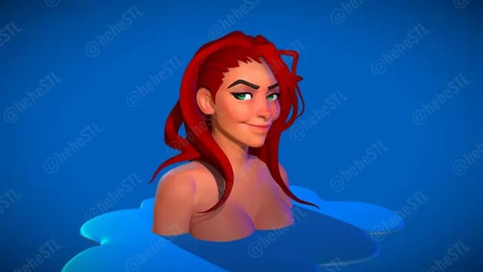 STL - 2500 followers the naughty look stl render 1