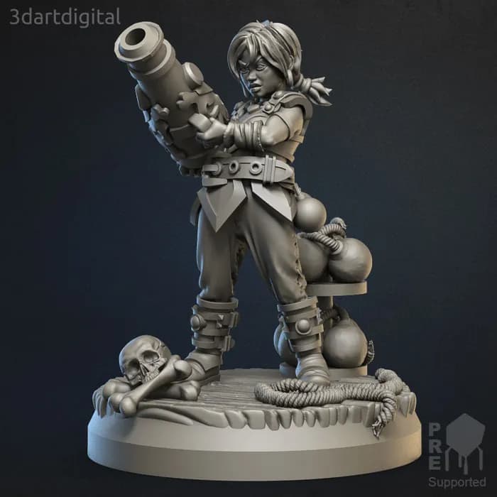 STL - 3dad the carcarodonic pirate lords angra the bomber render 1