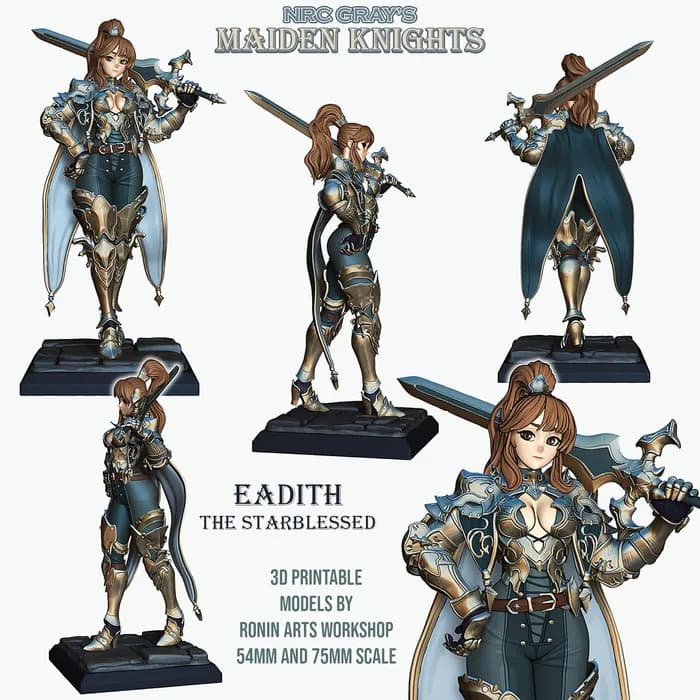 STL - 75mm eadith the starblessed raw x render 1