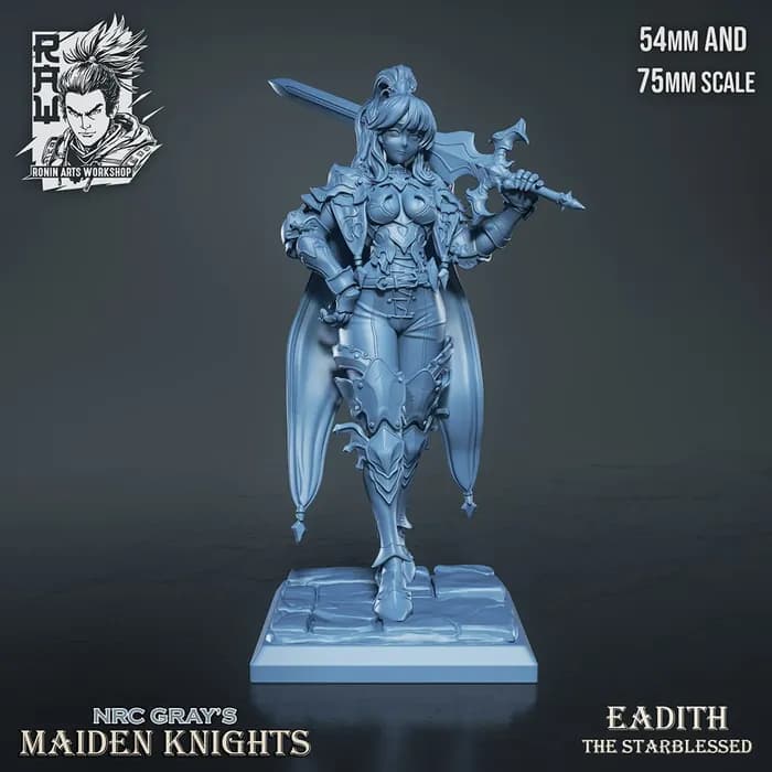 STL - 75mm eadith the starblessed raw x render 2
