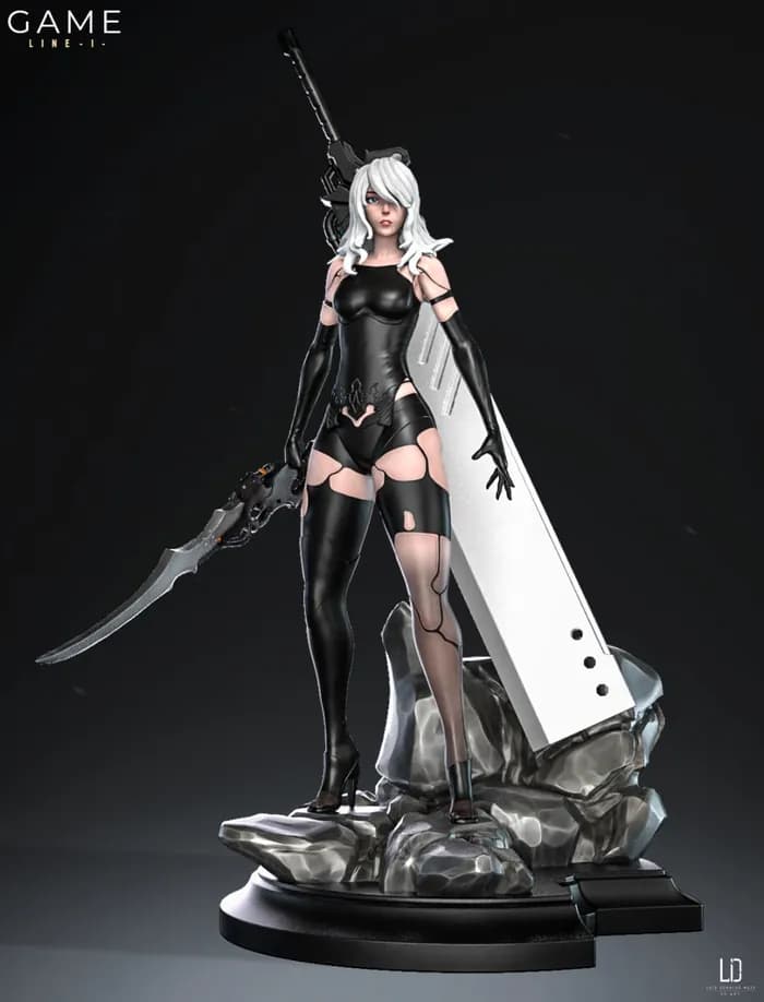 STL - a2 type 4o sword type 4o blade render 1