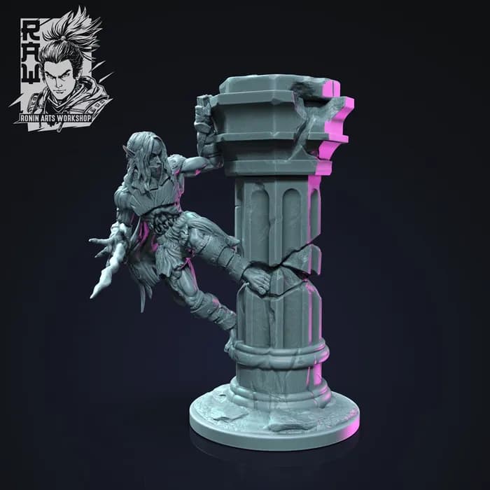 STL - actionpose dumariel action and idle pose hero render 1