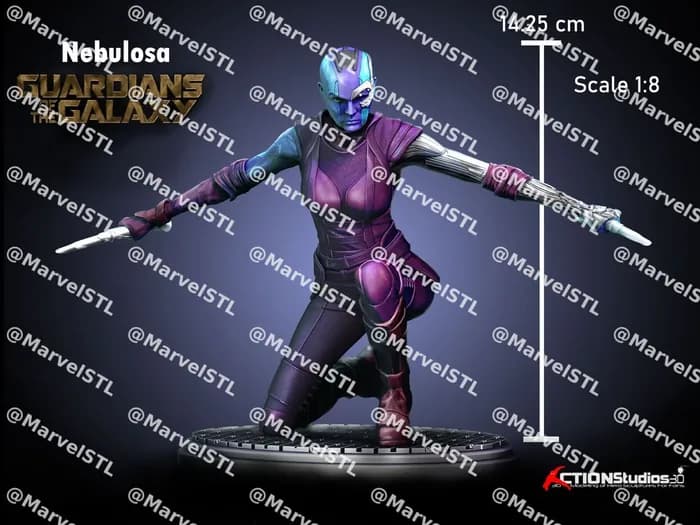 STL - actionstudios3d nebula guardians of the galaxy render 1