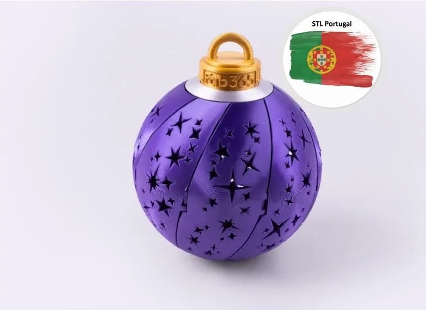 STL - Adorno Navideño Plegable Estrella Diagonal Portugués render 2
