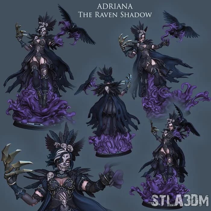 STL - Adriana la Sombra del Cuervo render 2