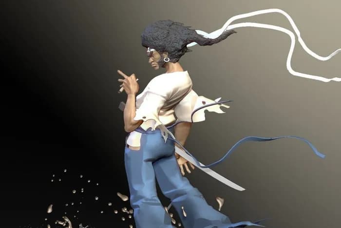 STL - afro samurai 3 render 2