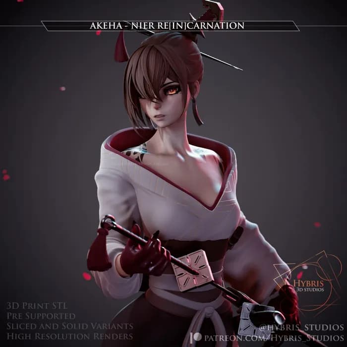STL - akeha nier reincarnation hybris studios render 1