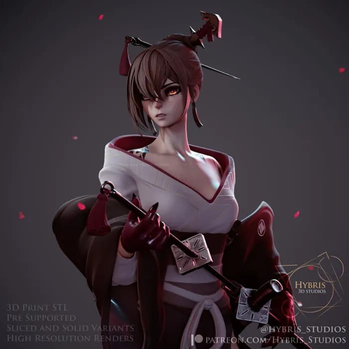 STL - akeha nier reincarnation hybris studios render 2