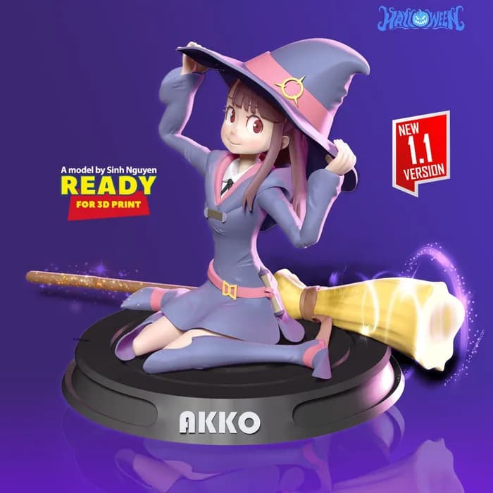 akko little witch 3d print model