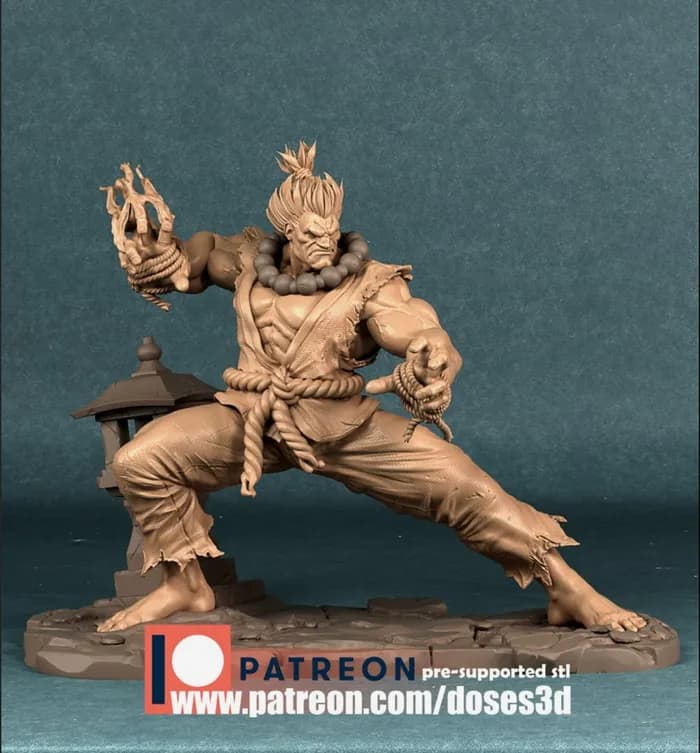 STL - akuma by abel obj render 2