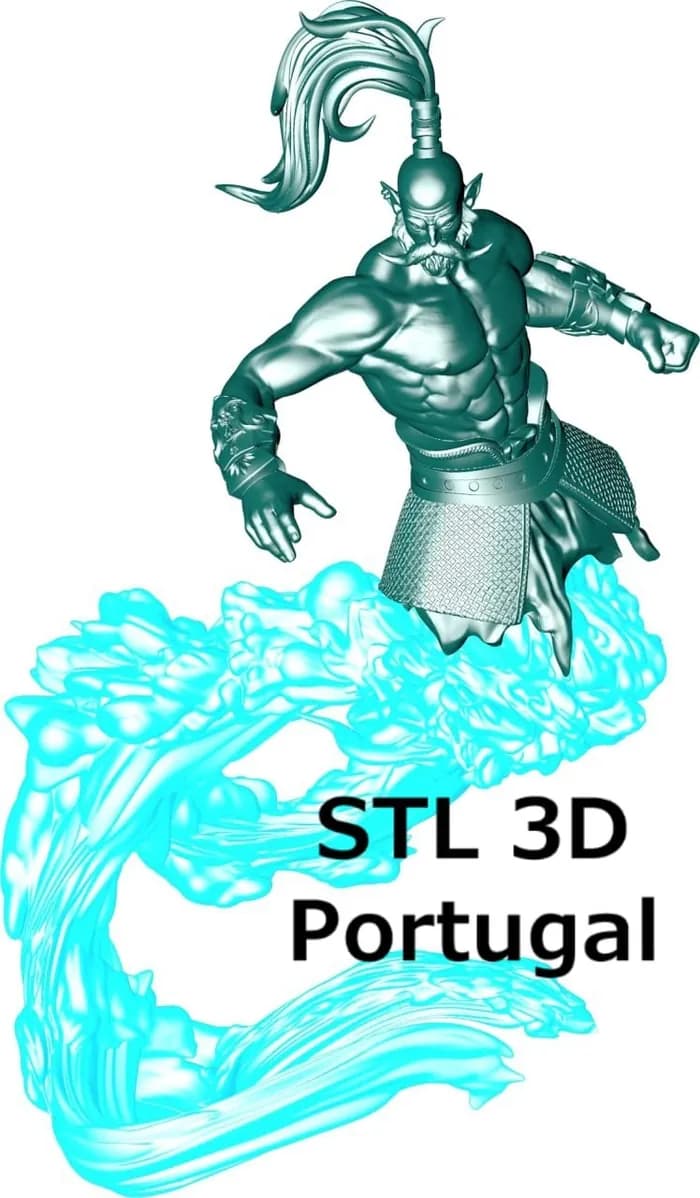 STL - aladdin genie from clay cyanide stl 3d portugal render 1