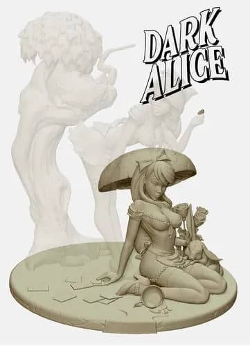 STL - Alicia Oscura en el País de las Maravillas render 2