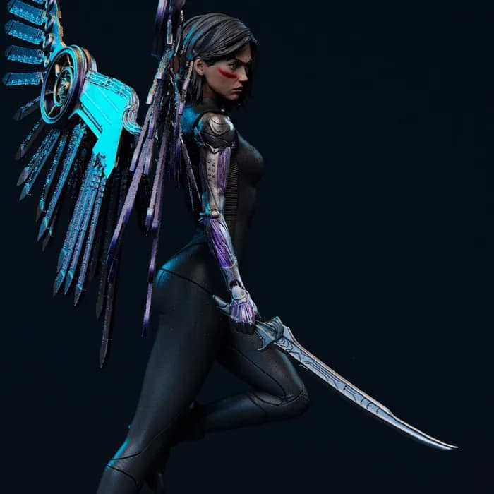 STL - alita battle angel render 3