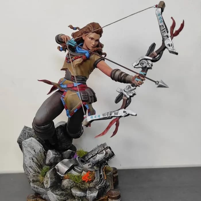 STL - aloy from horizon zero dawn by specialstl com render 1