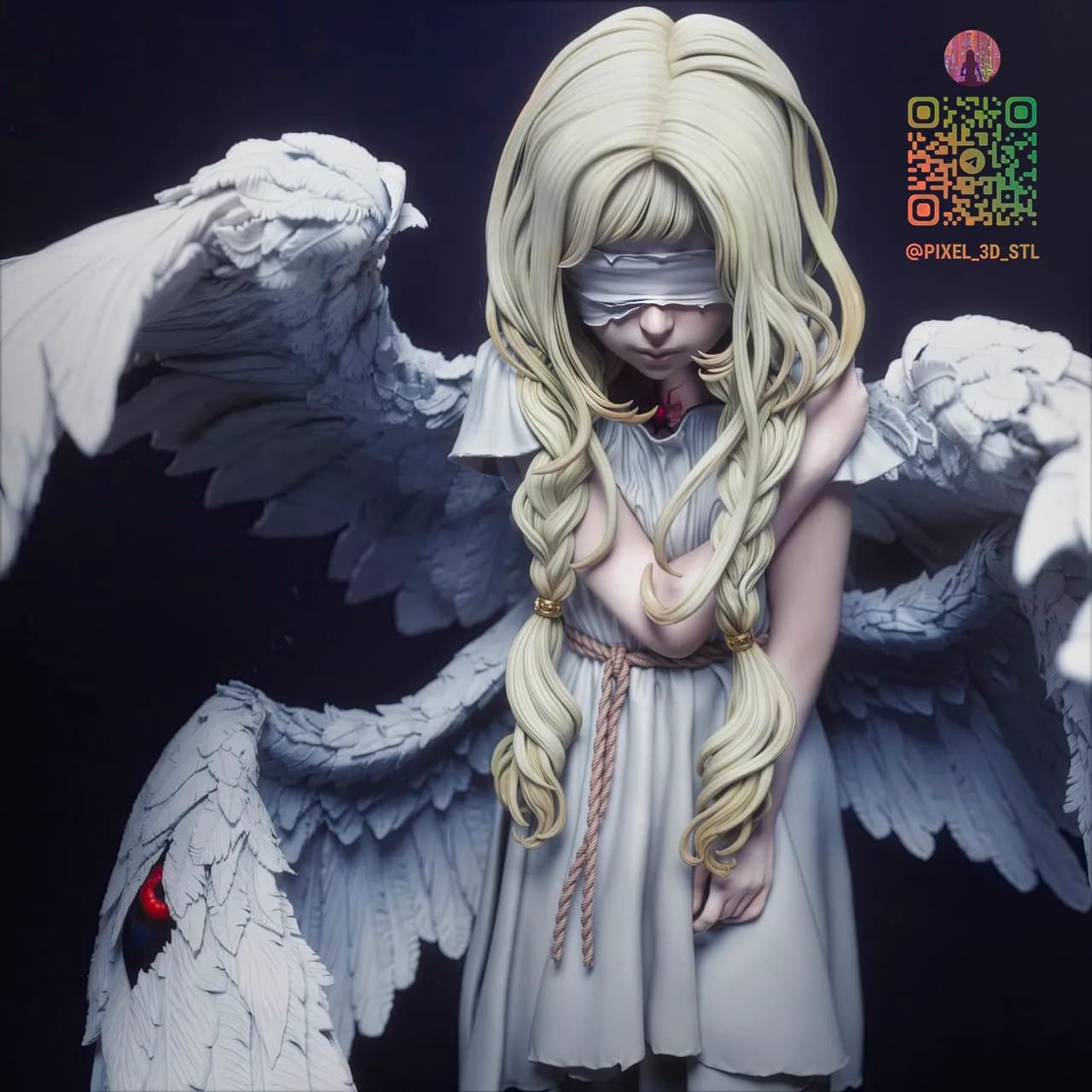 STL - Angel de los ojos render 3
