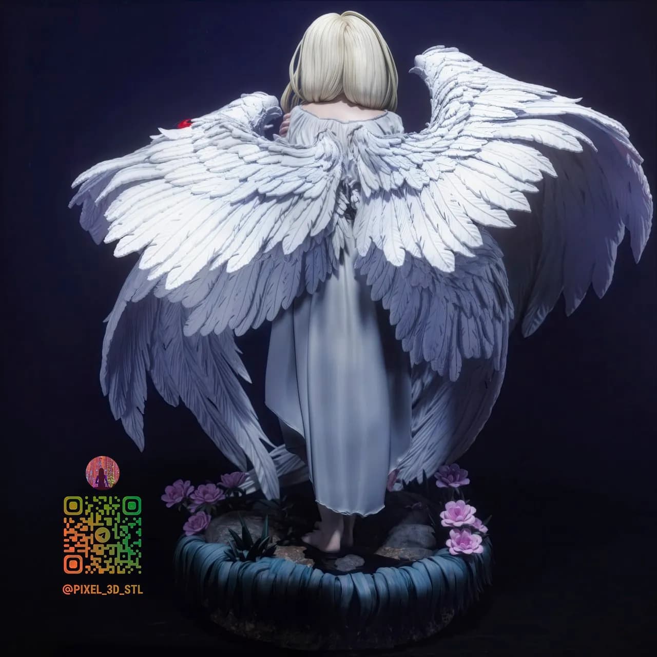 STL - Angel de los ojos render 4
