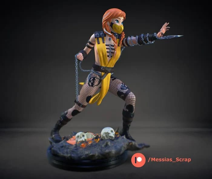 STL - anna scorpion fan art 3d print model render 3