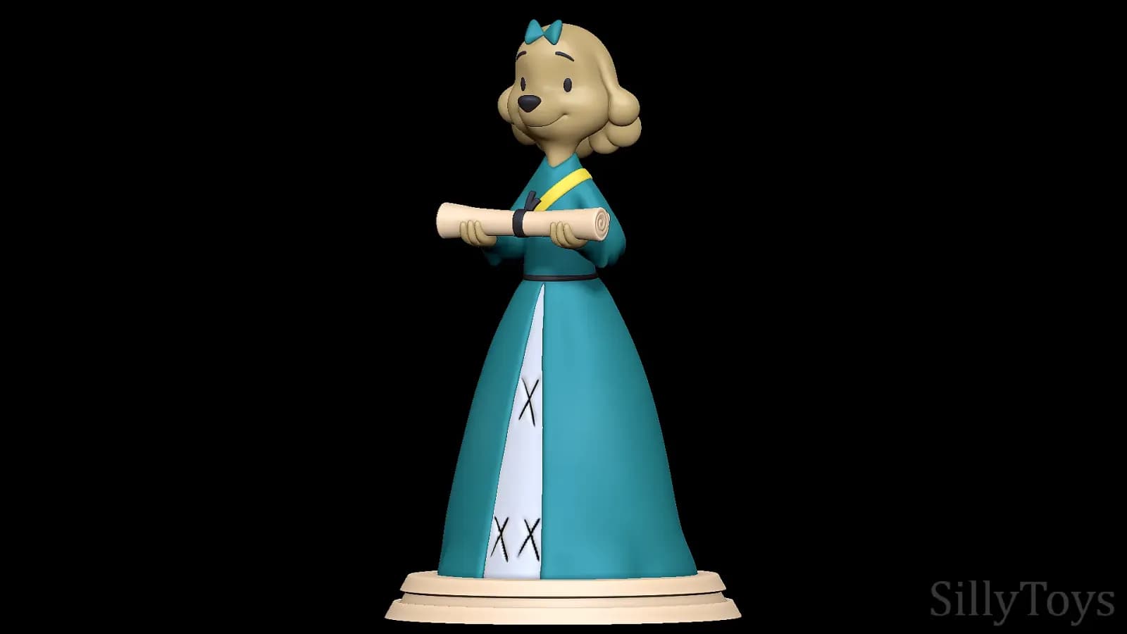 STL - Anne Kennel Pups of liberty figura render 5