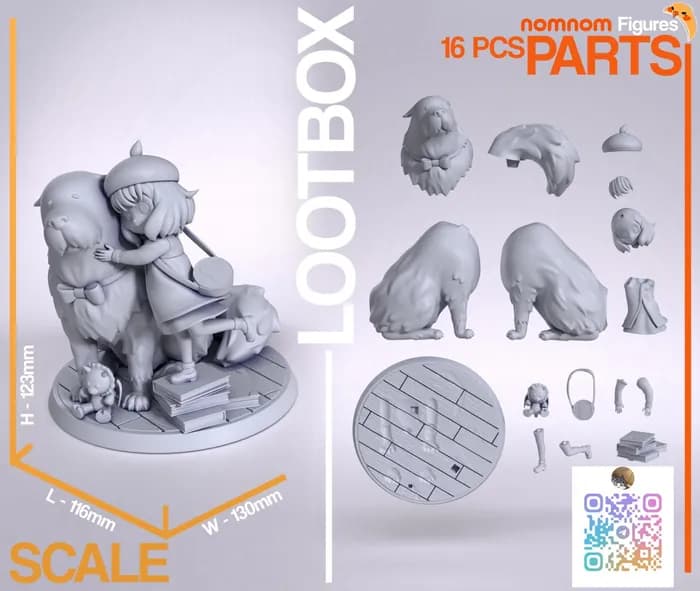 STL - anya x bond nomnom figures@hehestl render 2