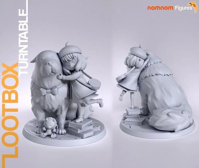 STL - anya x bond nomnom figures@hehestl render 3