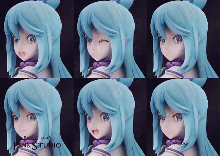 STL - aqua + nsfw render 2