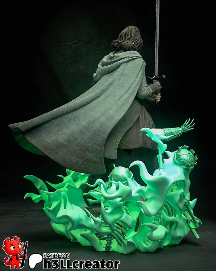 STL - Aragorn El Señor de los Anillos render 4