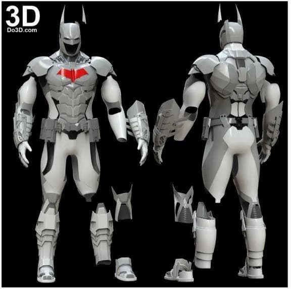 STL - Armadura de Batman Bat Suit del Arkham Knight render 1
