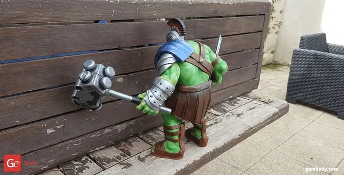 STL - armored hulk fdm render 2