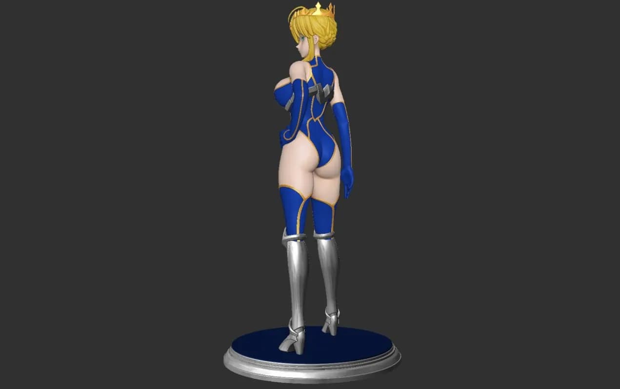 STL - Artoria Pendragon figura 2 render 5