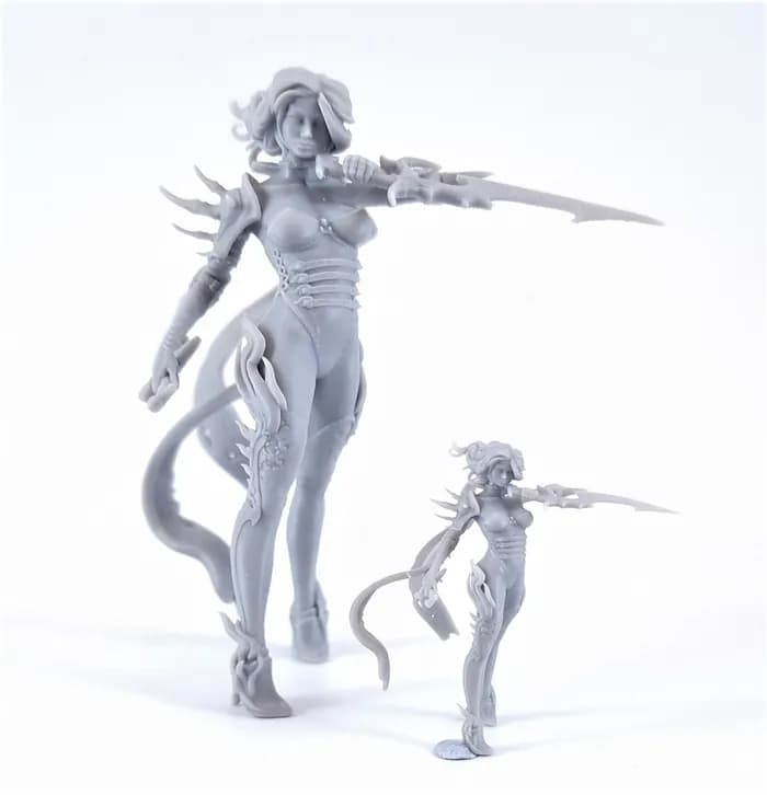 STL - Asesina elfa oscura render 2