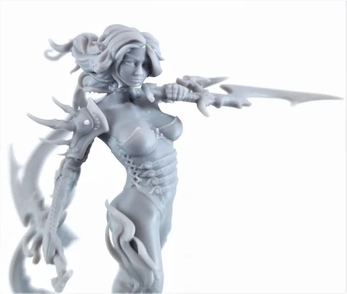 STL - Asesina elfa oscura render 3