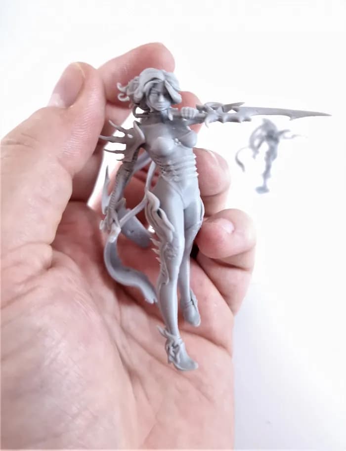 STL - Asesina elfa oscura render 4